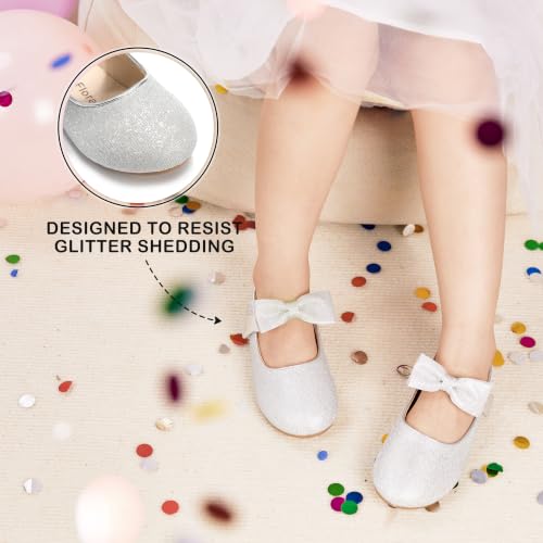 Image of Felix & Flora Toddler Flower Girl Dress Shoes - Girl Ballet Flats Party School Shoes Wedding