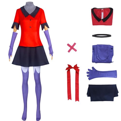 HSJZBQSM Vaggie Hazbin - Conjunto completo de disfraz de cosplay de hotel Vaggie, falda superior, disfraz de Vaggie, Halloween, fiesta de Navidad (traje, XL)