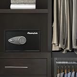 SentrySafe Black Home Safe with Shelf and Digital Keypad, Large Safe for Laptop, Documents, Money, Exterior: 10.6 x 16.9 x 14.6 Inches, X125