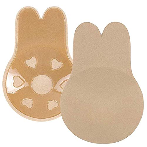 Photo de 3 Paires Silicone Pasties Breast Lift - Womens Cover Bra Invisible Adhesive Bra, Reusable Lifting Bra Cups Breathable Nipple Cover For Girls Ladies -Couleur/Ab