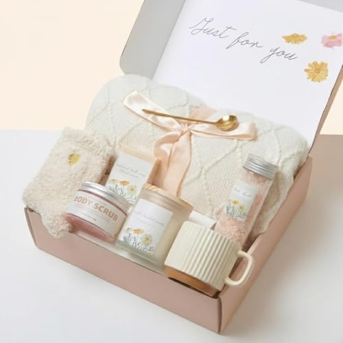Get Well Soon Gift Baskets for Women, Spa Care Package, Sunflower...