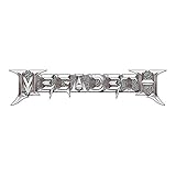 megadeth logo font Größe 3x1cm Chrome Logo pin badge