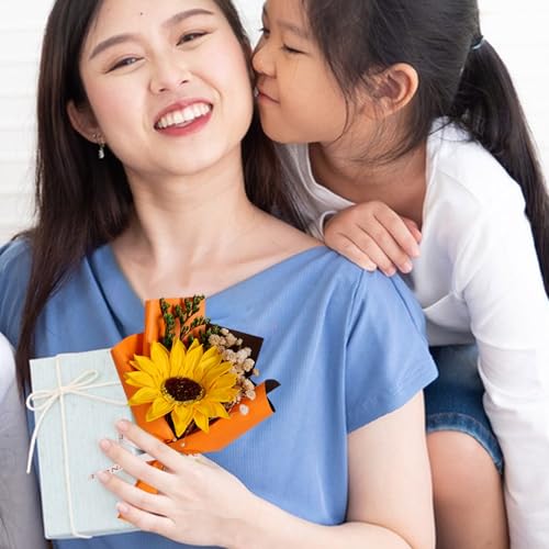 ソープフラワー ひまわり ひまわり花束 シャボンフラワー 本物そっくり 個別包装済み 造花ブーケ バレンタインデー 卒業式 誕生日 敬老の日 母の日 女性 ドライフラワー インテリア 発表会 退職 祖母 彼女 記念日 贈り物 (ヒマワリ) [3]