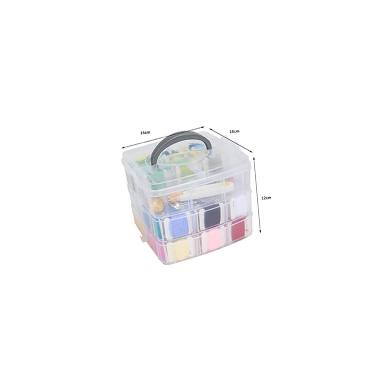 OSALADI Kit Ricamo con Fili Colorati e Accessori di Strumenti Completo con Scatola Portafilati e Custodia per Punto Croce Fai da Te e Cucito