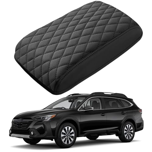 Image of Center Console Armrest Cover for Subaru Outback 2020 2021 2022 2023 2024 2025 Fully Covered Anti-Scratch Protector Interior Accessories