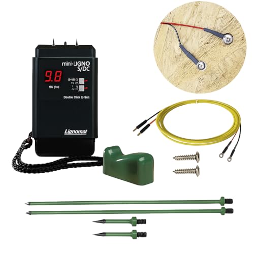 Lignomat Pinless Wood Moisture Meter, Digital Moisture Detector for Lumber