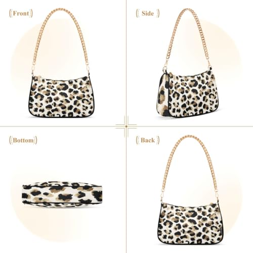 Image of Shoulder Bags for Women Animal Zebra Leopard Cheetah Tiger Print Hobo Tote Handbag Small Clutch Purse with Zipper Closure