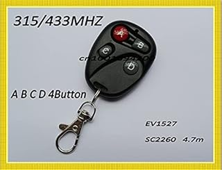 315/433MHZ Radio Remote Controller 4CH Button Remote Key ABCD RF Transmitter EV1527/SC2260 4.7m Lock Unlock Protection Removal