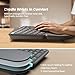 Nulea Wireless Ergonomic Keyboard, Split Keyboard with Cushioned Wrist Rest, USB and Bluetooth Connectivity, USB-C Rechargeable, Compatible with Windows Mac