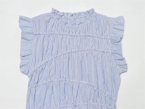 Chaleco de verano casual para mujer elástico sin mangas a rayas 3