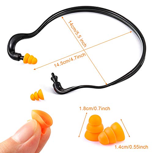 Banded Ear Plugs Hearing Bands Silicone Band Earplugs And Replacement Ear Buds Shooting Ear Plugs For Noise, Sleeping, Studying And Construction (48) #TOP2