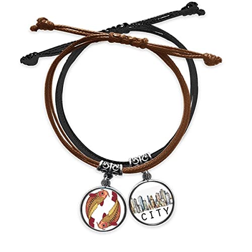 Bracelet zodiaque Poissons en cuir tressé main | Bijou constellation astro cordon ajustable unisexe
