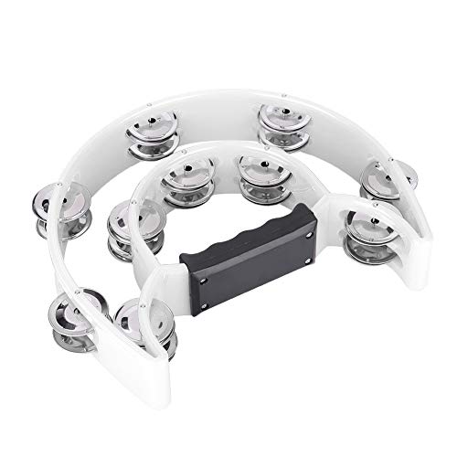 TOPINCN Percusión, Pandereta con Cascabeles Dobles, Mano de Obra Delicada Material Ecológico Buena...