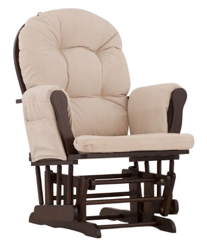Storkcraft Hoop Glider, Espresso/Beige