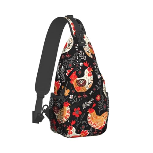Mochila Sling Crossbody Negra para Adultos