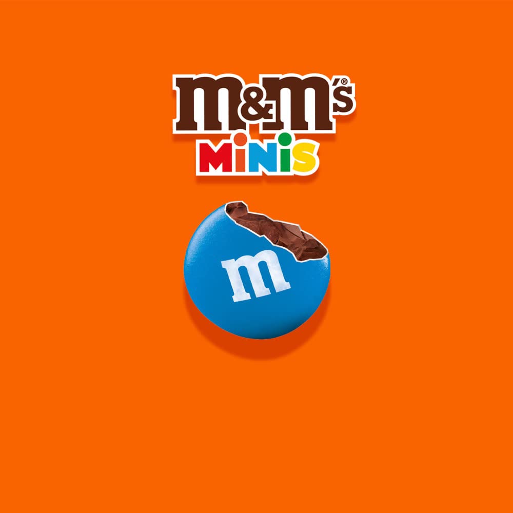 M&M'S Minis Milk Chocolate Candy Bulk â€“ Sharing Size, 9.4 Oz Resealable Bag (Pack of 8), Chocolate Candy Assortment, Ideal for Parties, Baking, Lunchbox Treats, Travel Snacks