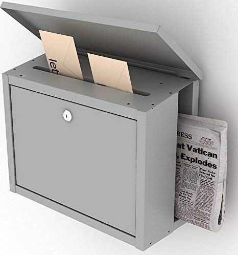 The Letter Box / Mail Box with Newspaper Compartment - Grey-image-41