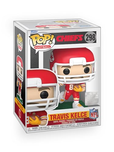 Epic Collectibles Football: KC Chiefs - Travis Kelce in Home Uniform Vinyl Figure Bundle with Compatible Funko Pop Box Protector
