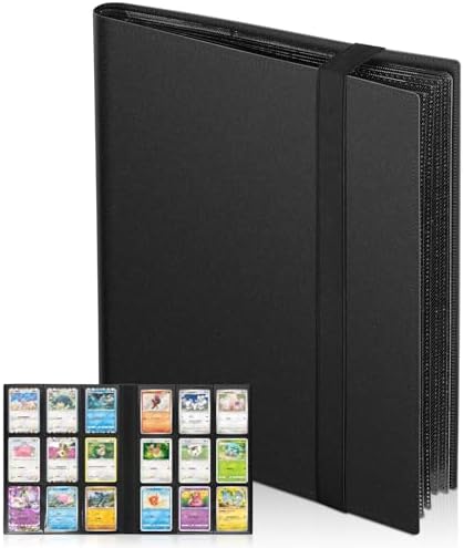 Pixel Raccoglitore Carte Maniche in Pelle 400 Tasche-Album Carte Collezionabili Album Game cards Raccoglitore Impermeabile Album - A