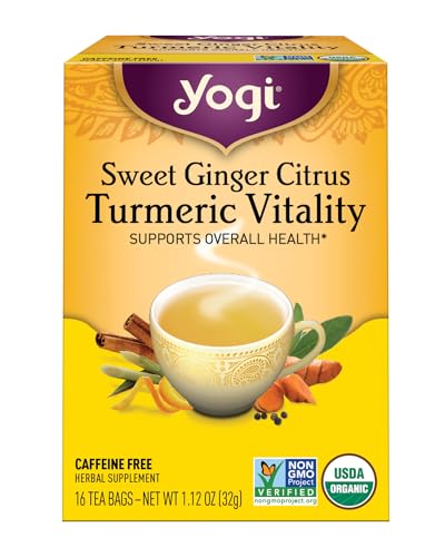 Yogi Tea Organic Sweet Ginger Vitality Tumeric Tea, 16 CT
