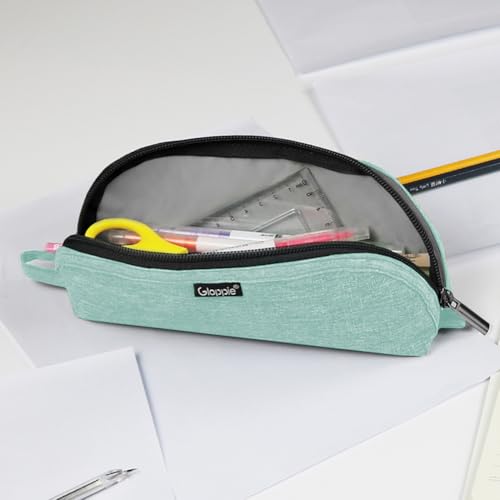 Image of Gloppie Pencil Pouch - Practical Pencil Case, Aesthetic Simple Pencil Bag, Small Pen Holder, Back to School Supplies for Girls Boys, Green