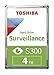 Produktbild Toshiba HDWT140UZSVA - S300 SURVL Hard Drive 4TB - S300 Surveillance, 4 TB, 8.89 cm (3.5"), 6 Gbit/s, 5400 U/min, 128 MB, 5.56 ms, 5V DC, 147x101.85x26.1 mm