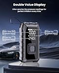 Tire Inflator Portable Air Compressor, 2X Faster Inflation Cordless Air Compressor, 20000mAh & 180PSI & Dual Cylinder, Electric Air Pump for Heavy-Duty Vehicles, Car, Motorcycle, Bike, Ball