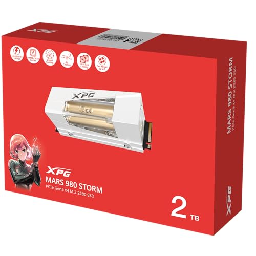 Unità a stato solido XPG Mars 980 Storm 2TB fino a 14000 MB/s PCIe Gen5 x4 M.2 2280