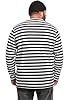 Urban Classics Men's Regular Stripe Ls T Shirt, White Black, 3XL Plus UK #1