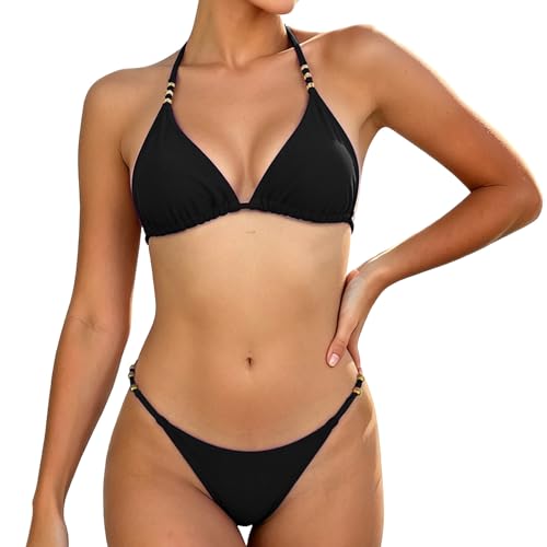 Maillot de bain deux pièces tankini uni de plage pour femme