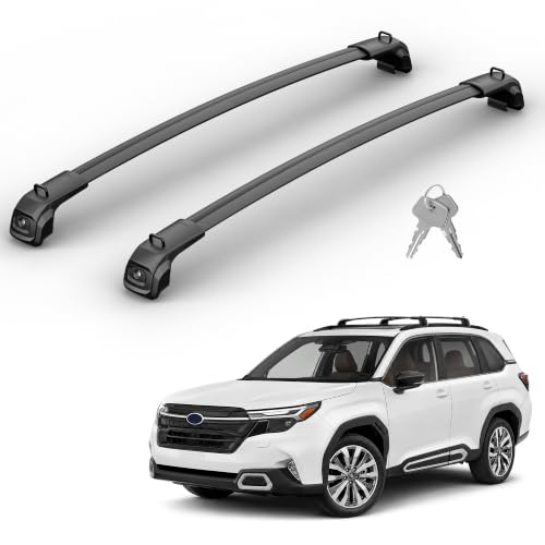 Image of 360Lbs Roof Rack Cross Bars Compatible with Subaru Forester Sport /Touring Hybrid 2025 2026, Heavy Duty Aluminum Roof Rails Crossbars Rooftop Luggage Racks Cargo Carrier