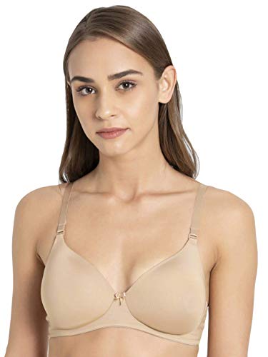 Image of Jockey 1819 Women's Wirefree Padded Microfiber Nylon Elastane Stretch Full Coverage Multiway Styling T-Shirt Bra with Magic Under