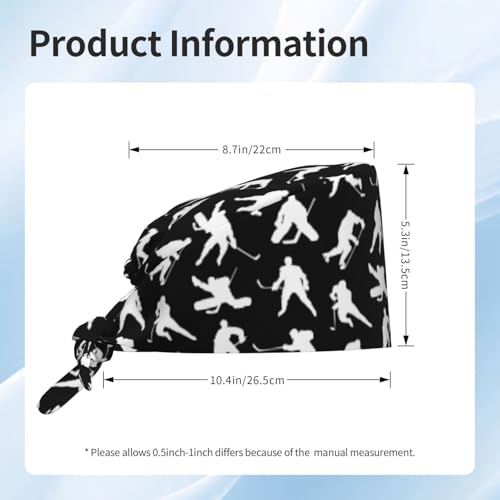 Image of Working Cap Scrub Cap with Sweatband Adjustable Unisex Women Tie Back Hat Nurse Surgical Caps