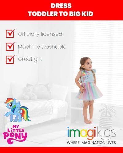 My Little Pony Pinkie Pie Rainbow Dash Girls Dress Toddler to Big Kid3