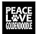 QQYYYT Autoaufkleber 15,2 Cmx12,8 cm Frieden Liebe Goldendoodle Vinyl Aufkleber Aufkleber Für Hundefußabdrücke Schwarz/Silber
