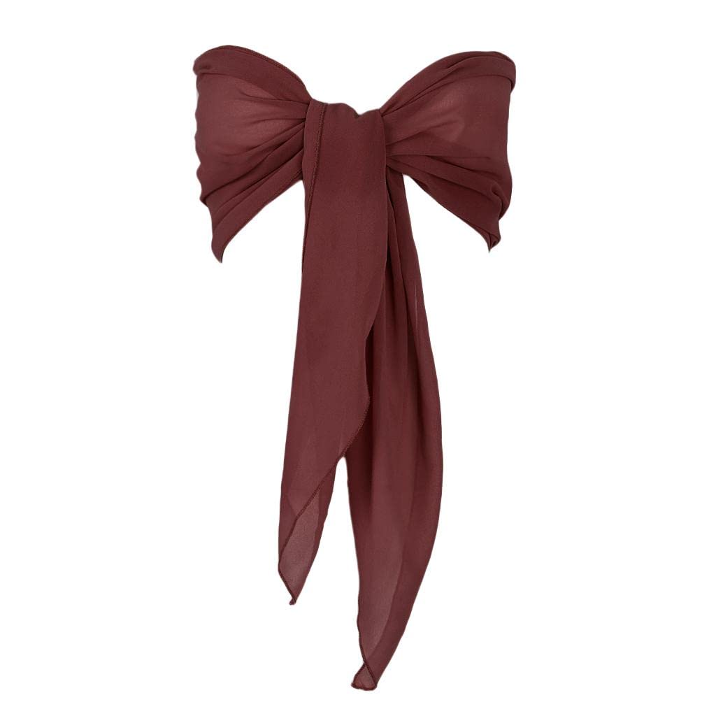 bnfChiffon Sarong Bikini Cover Up Pareo Beach Wrap Canga Swimsuit Wrap Coffee