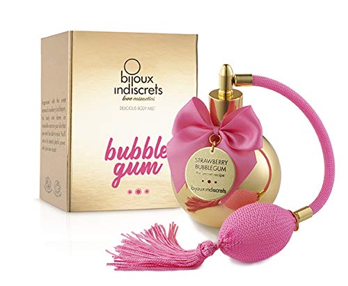 BIJOUX INDISCRETS Body Mist Spray parfum pour le corps BubbleGum Aroma, 130 ml, Or