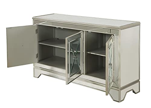 Coast To Coast Imports Prospect Metallic Gold Three Door Credenza #TOP2