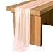 Ling's moment 10Ft Blush Sheer Table Runner for Rustic Boho Wedding Party Bridal Shower Decorations