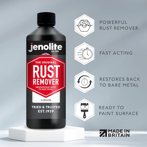 JENOLITE Original Rust Remover for Metal - Fast Acting Liquid - Industrial Strength, Removes Rust Back to Bare Metal - 500ml (16.9 fl oz) - Thumbnail 2