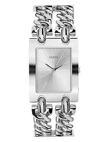 Guess Montre Bracelet Multi-chaînes argenté pour Femme avec maillons Auto-réglables Couleur :...