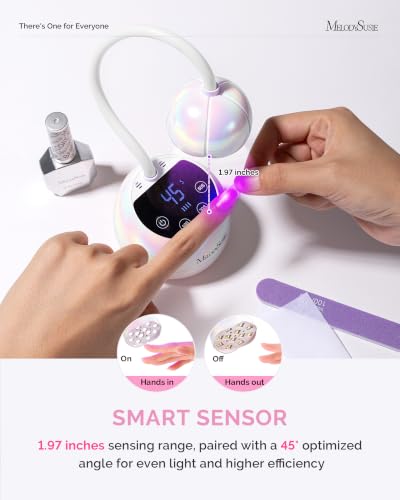 Image of MelodySusie Gooseneck Cordless UV Nail Lamp P-ArtM2 Light for Nail Tips