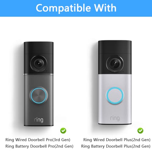 Montaje en ángulo para timbre con cable ajustable 0-45 grados compatible con Pro y Plus 3