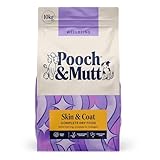 Pooch & Mutt - Skin & Coat Complete Dry Dog Food Grain Free (Regular Sized Kibble), for Dry and Itchy Skin, Herring and Linseed, 10kg (packaging may vary)