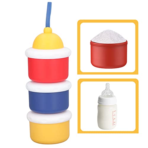 Distribuidor de Leite Em pó, Dispensador Empilhável de Fórmula para Bebês de 3 Camadas para Viagens