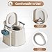 Bedside Commodes for Seniors with 100 Liners and 50 Large Absorbent Pads, Potty Chair for adults and elderly with Detachable Armrest, 16.3