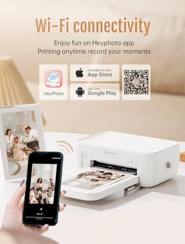 HPRT Impressora fotográfica 10 x 15 cm, 20 folhas e 1 fita, impressora de imagens para iPhone, Andro
