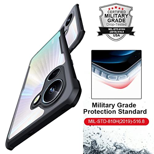 Image of RIGGEAR Xundd Back Cover Case Compatible with Realme 10 Pro 5G (Armor | Clear PC and TPU)
