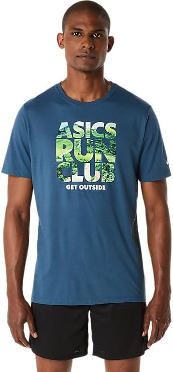 ASICS Unisex Run Outside Club Short Sleeve TEE Running Apparel