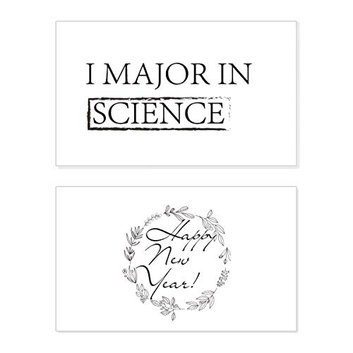 Tarjeta conmemorativa de Año Nuevo «I Major In Science» para escritorios y estudios